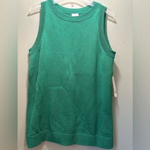 Chico's Green Ribbed Tank Top